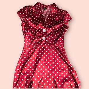 3 for 15: Vintage Collared Polka Dot Dress